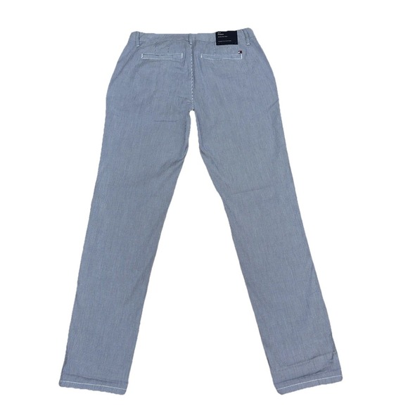 Tommy Hilfiger Hampton Stretch Slim Chino Pants Women's 4 Blue Pinstripe NWT - Picture 9 of 11